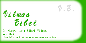 vilmos bibel business card